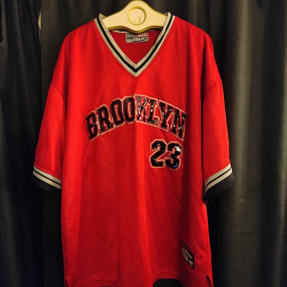 Vintage 212 NYC Jordan Style Brooklyn Men’s #23 Jersey Red/Black Size 4XL